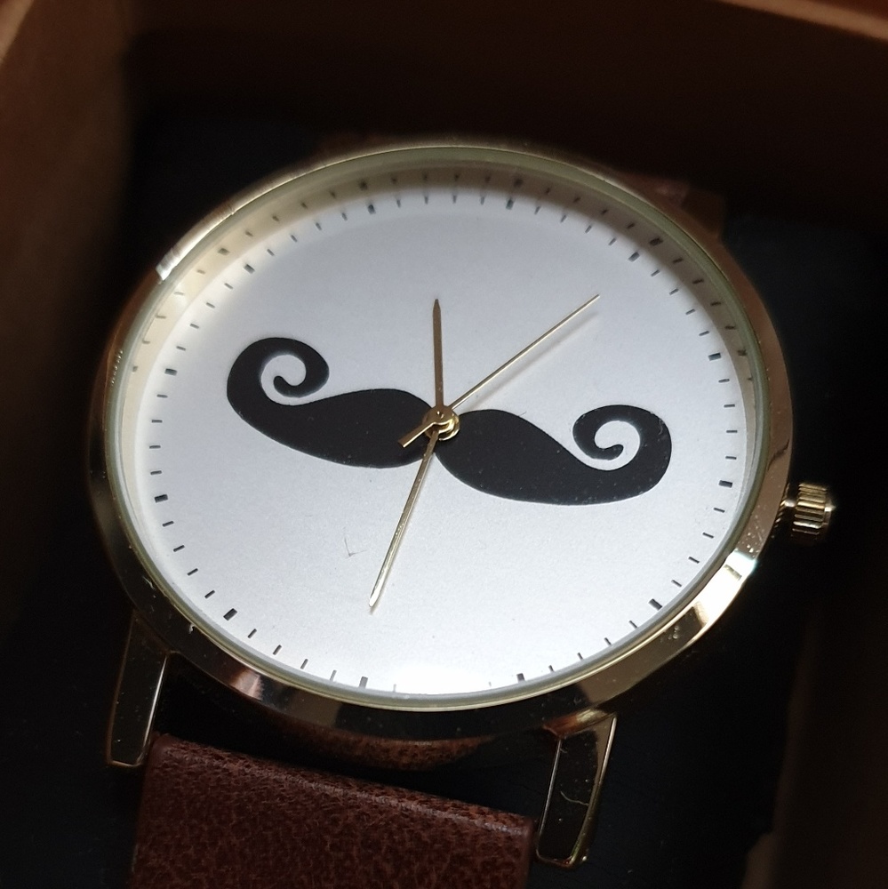 Mustache Print Watch